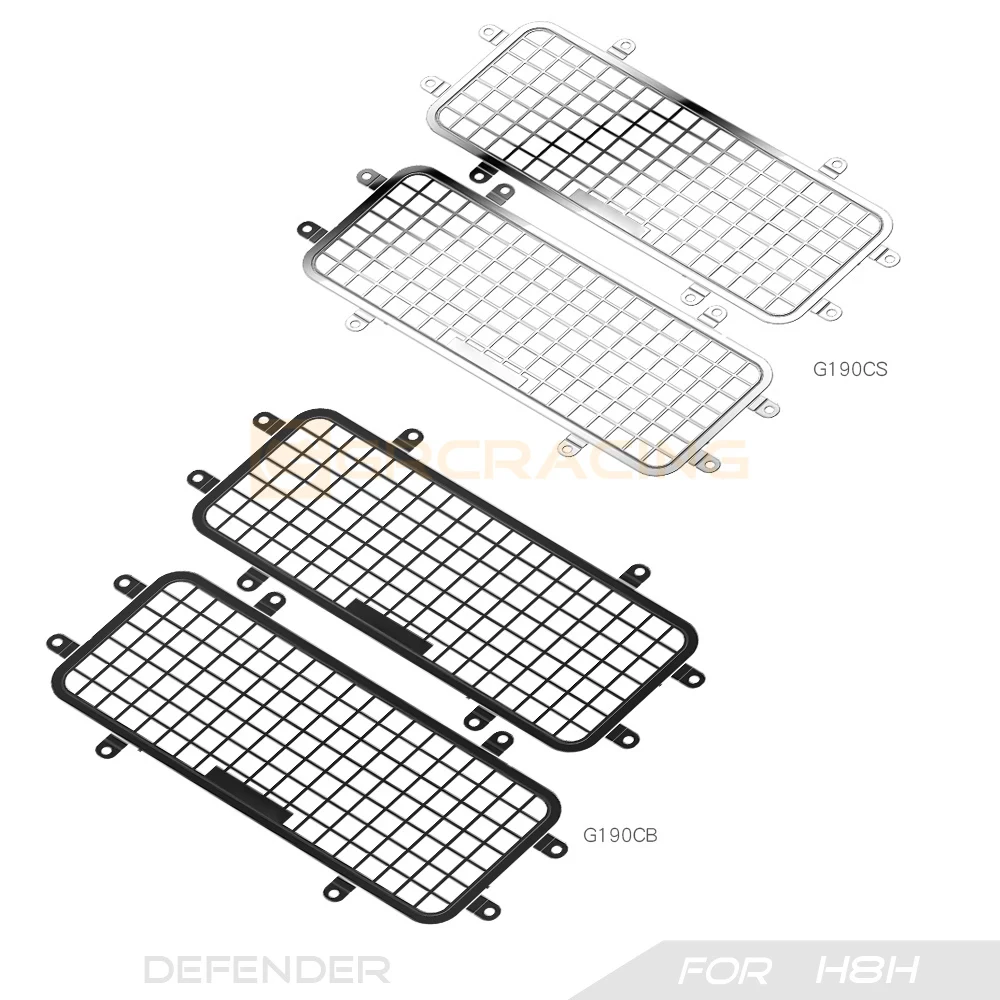 1 Set Metal Side Rear Window Net for 1/8 RC Crawler Car MJX Defender FOR H8H Accessories