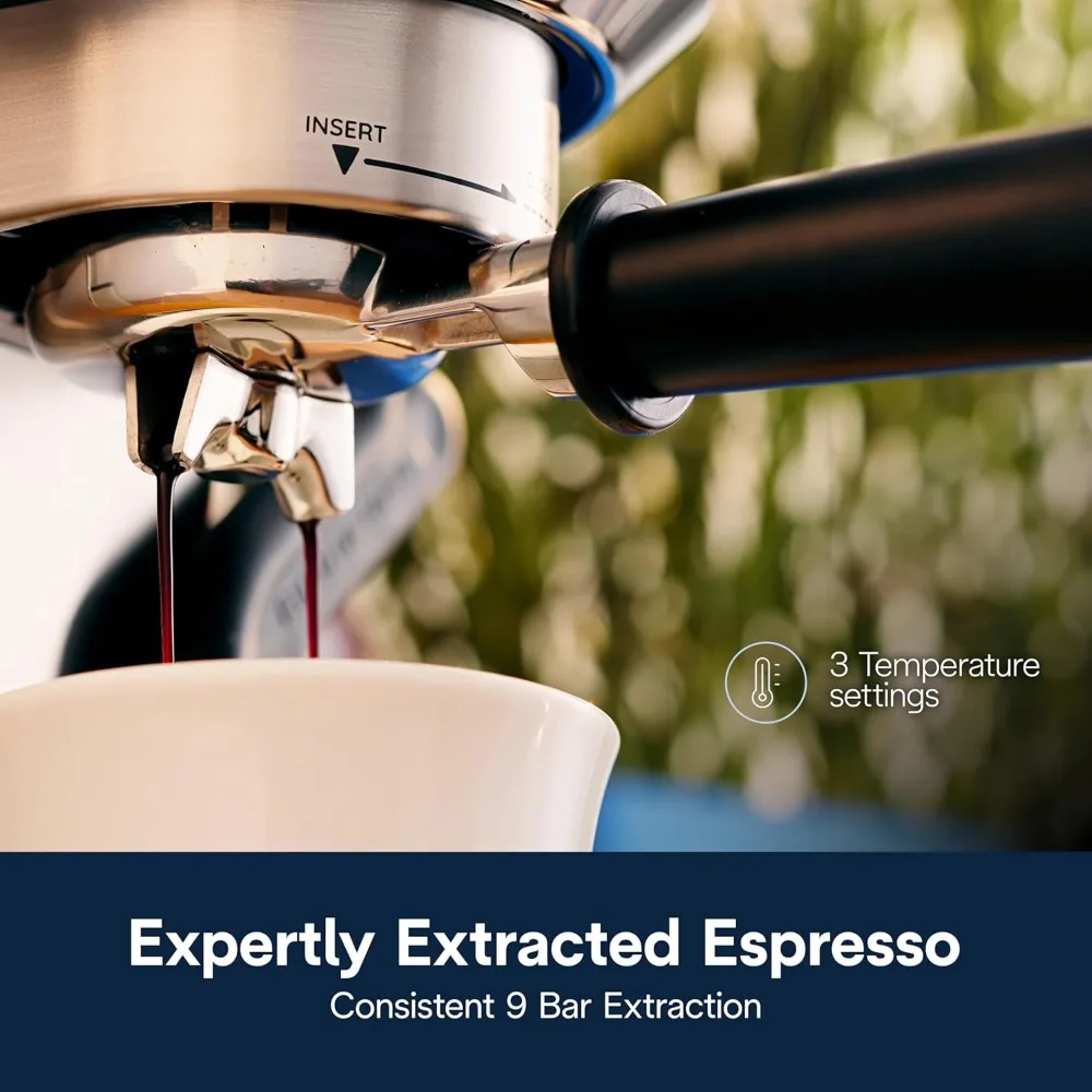 

Dedica Maestro Plus Espresso Machine with Automatic Steam Wand for Latte, Cappuccino, Coffee, Stainless Steel, EC950M