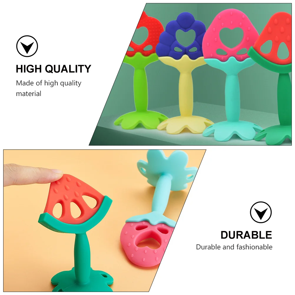 

4 шт. силиконовый детский молярный стержень для шлифовки зубов жевательная палочка прочный безопасный прорезыватель для ребенка рот молярный стержень силиконовый прорезыватель