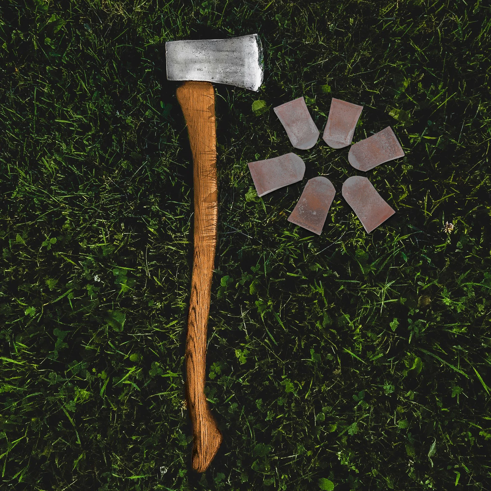 

6pcs Durable Iron Sheets for Hoe Axe Handle Reinforcement Farming Tools Garden Equipment Soil Cultivation Scuffle Heads