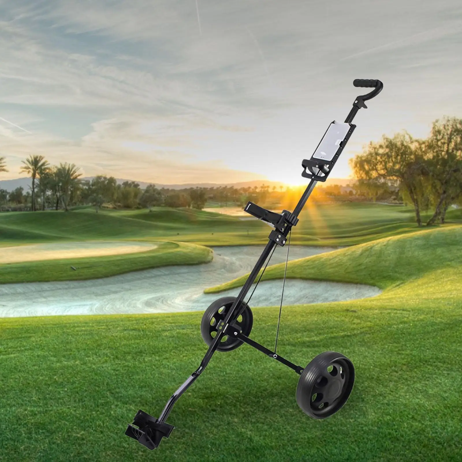 

Гольф-казок Pushcart Складная тележка 2-колесная железная портативная тележка для гольфа