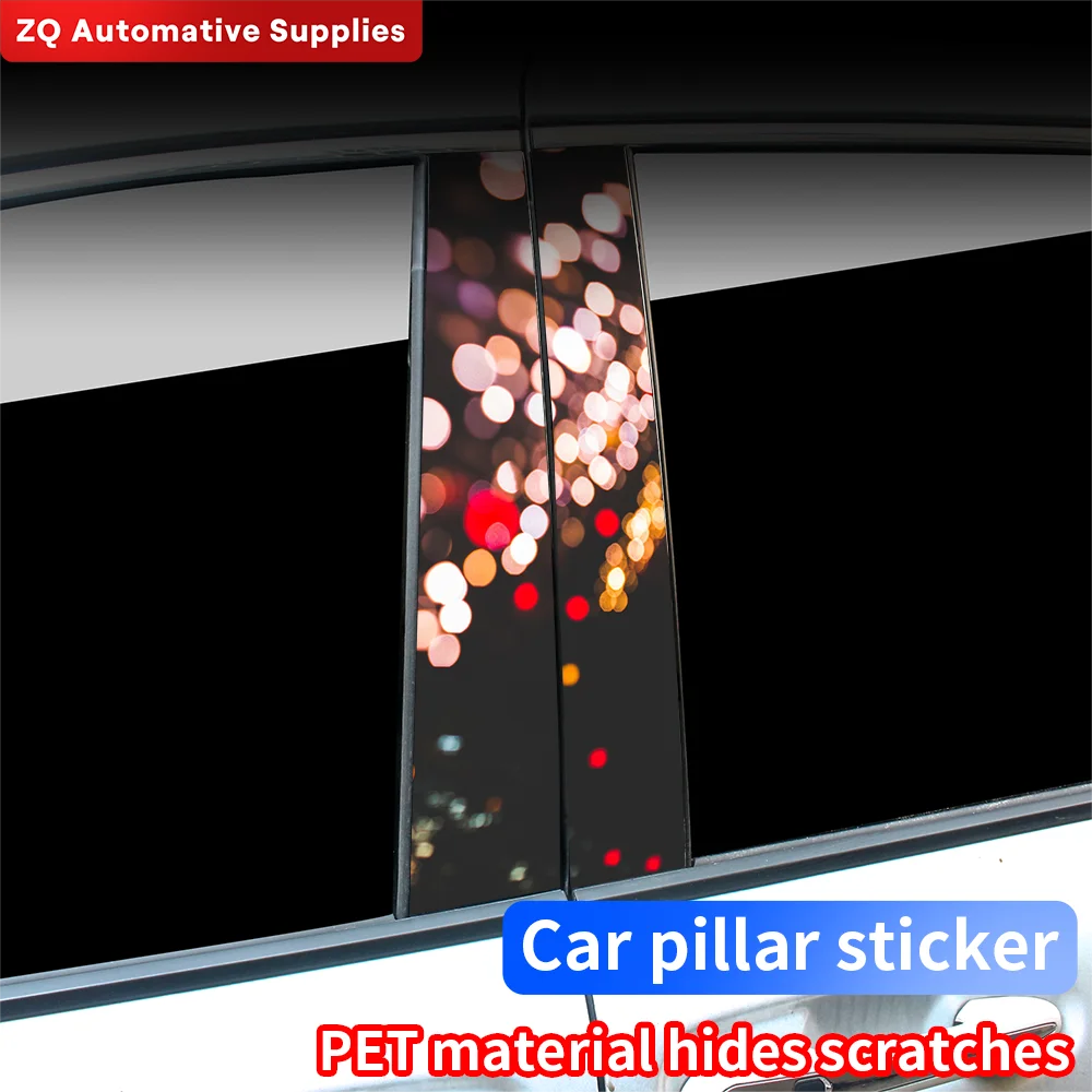 

Light Shadow Car Stickers Waterproof Auto B Pillar Decor Cover Scratches Durable Car Doors Pillar Vinyl Decals Vehicle Decors