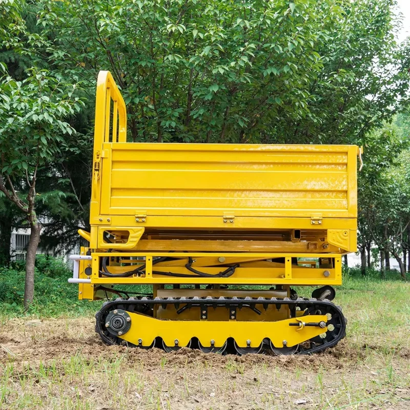 Household 1-ton Electric Tracked Transport Vehicle Mini Remote Control Dump Truck