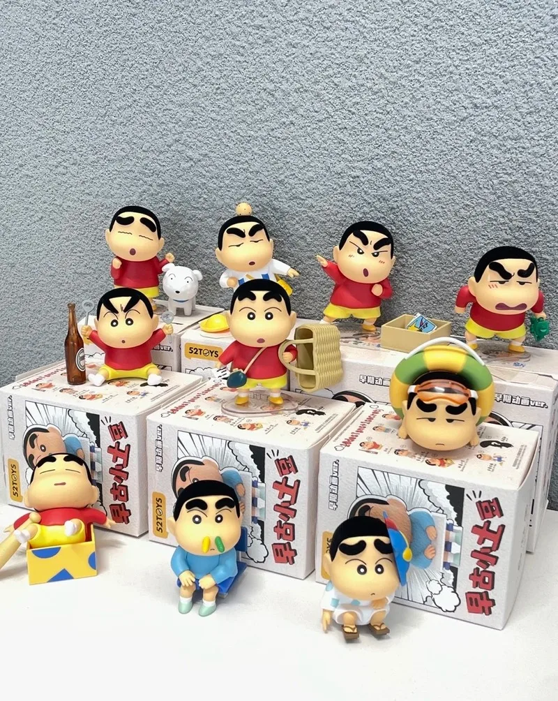 Shin-Chan Zaogu-caja ciega de la serie Little Potato, muñeca de juguete hecha a mano, joyería de personaje, modelo de Pvc, adorno, regalo de cumpleaños