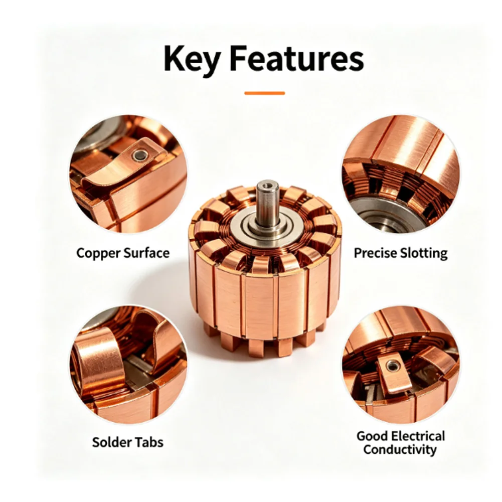 Replacement Electric Motor Commutator for Angle Grinder Units Measuring 40mm x 17mm x 26mm and Equipped with 20 Teeth