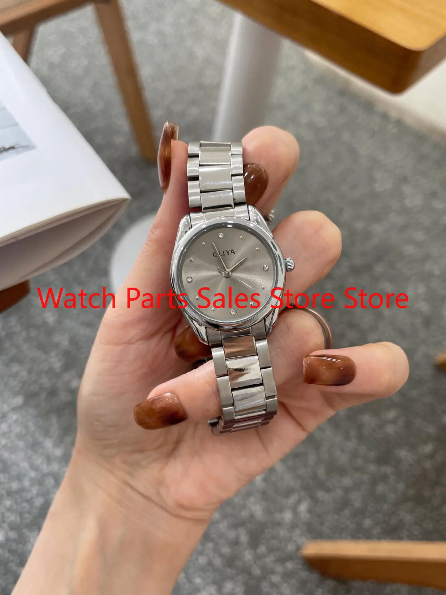 

2023 same drill surface disc color fashion women's watch stainless steel waterproof genuine women's light luxury watch