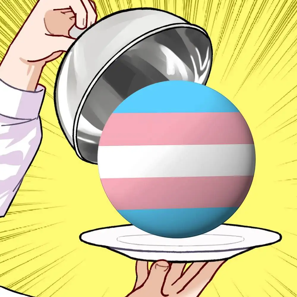 Trans Pride Flag Badges Tinplate Soft Button Pin Brooch Metal Badge Custom Jewelry Accessories Hat Bag Lapel view 3