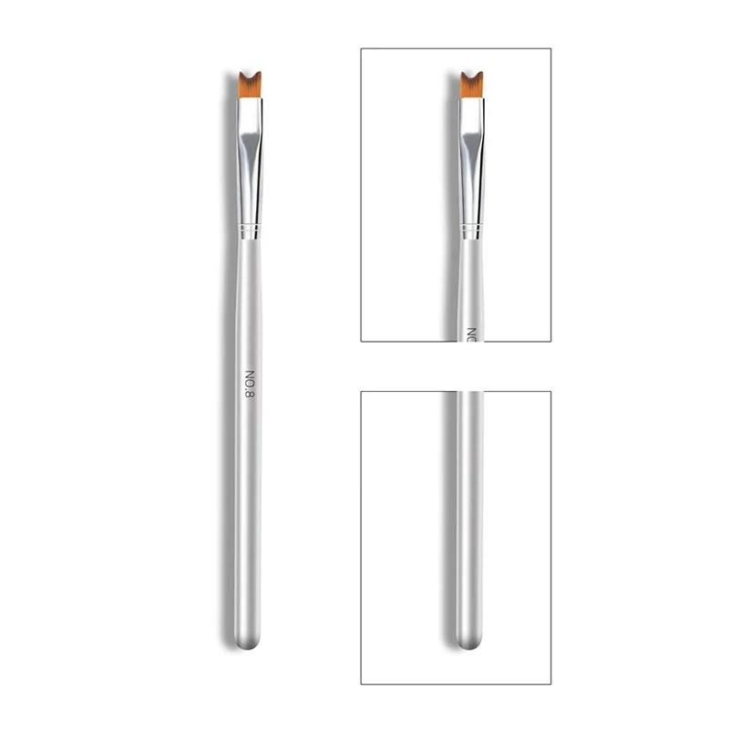 Brosse de manucure française à faire soi-même, brosse de détail d'ongle à usage domestique pour pointes françaises, cuticules de nettoyage, peinture d'art d'ongle, outils de manucure avec