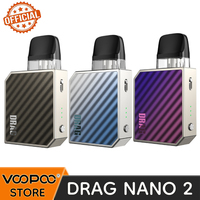 Official VOOPOO Drag Nano 2 Pod 20W Kit 2ml 0.8ohm 1.2ohm Top-Fill Cartridge 800mAh Battery E-Cigarette Vaporizer New Colors