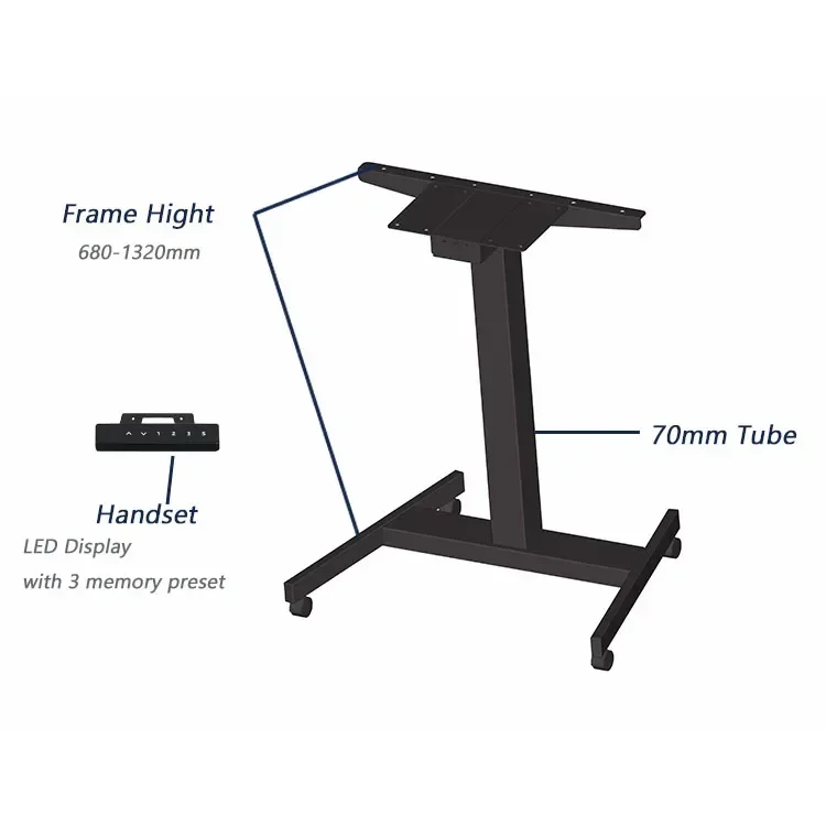 

factory price Electrical Ergonomics Height Adjustable Instructor Desk Frame With Three Section Column Hot Salescheap And