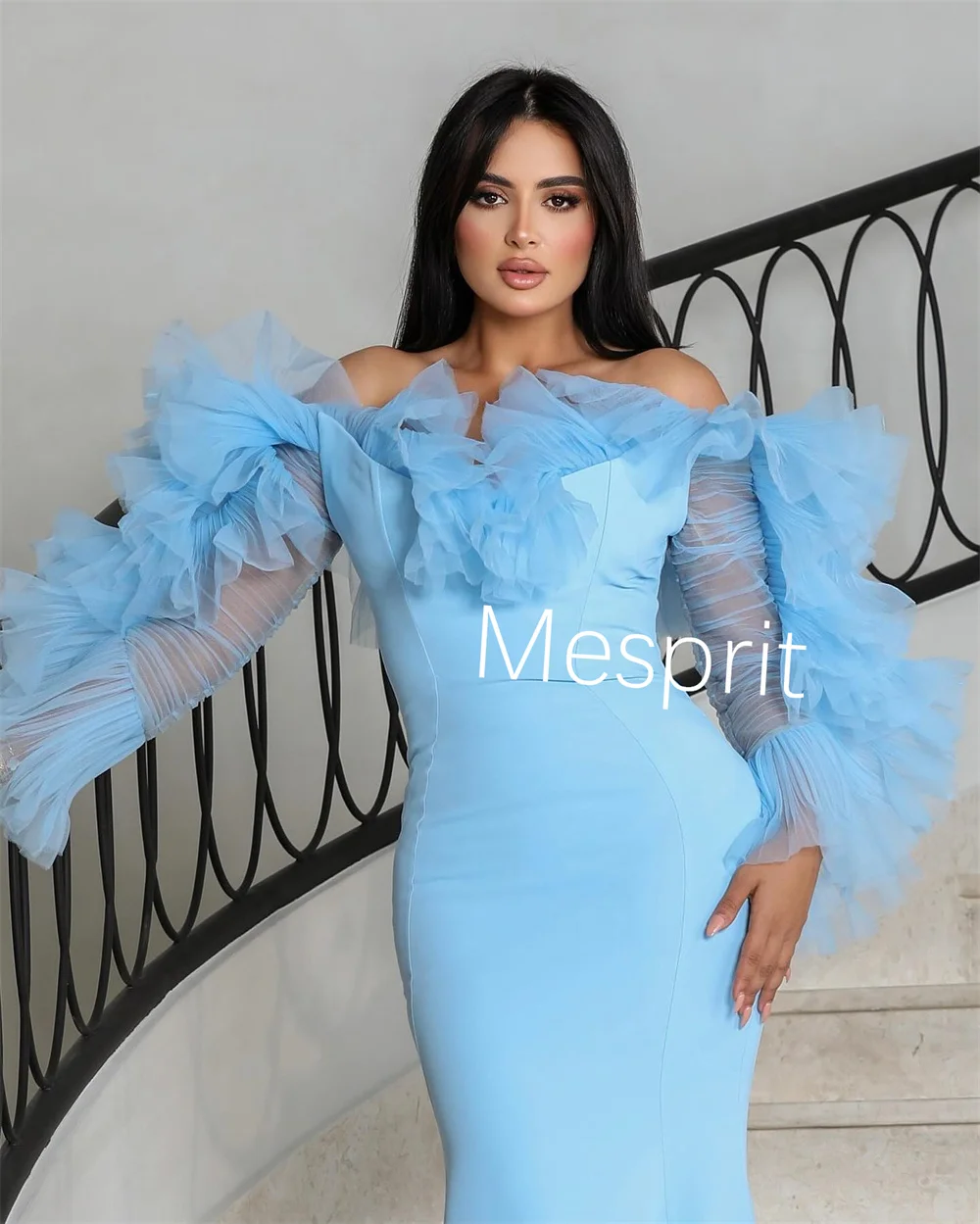 Customized Formal Formal Pleat Trumpet Off-the-shoulder Long Dresses Bespoke Occasion Dresses Chinese Style Classic