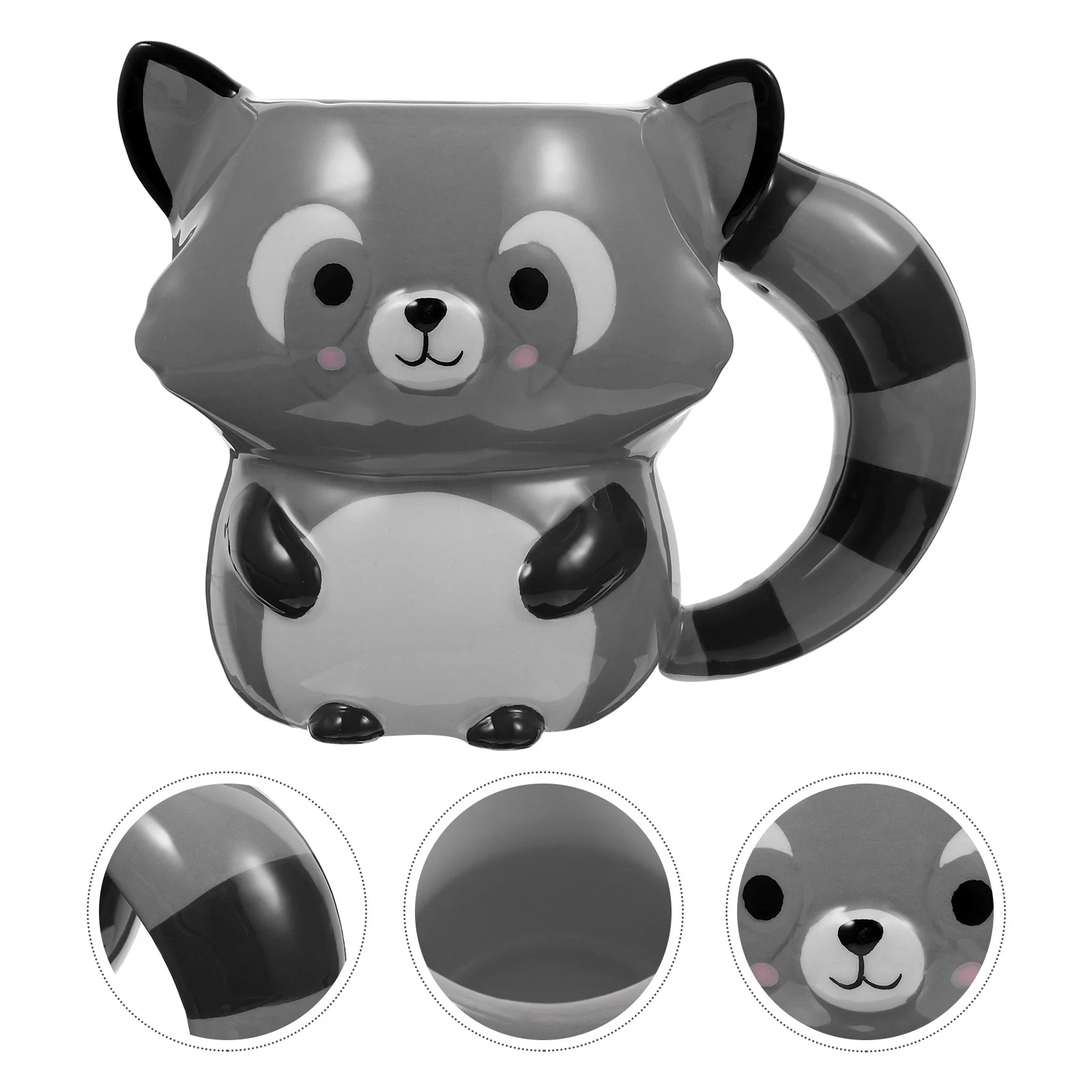 

4PCS Raccoon for Gingerbread Home Office Café Tea Mug Elegant Gift for Ceramic Coffee Mug Ceramic Cup Family Friends