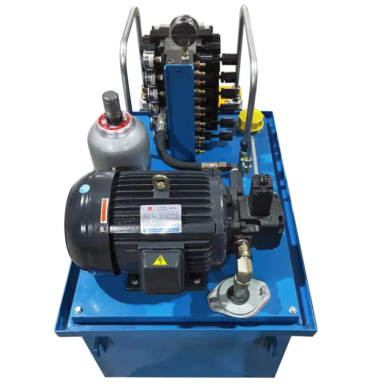 Hydraulic pump station system assembly Air-cooled accumulator seat Solenoid valve Oil pump Pressure 2.2KW-VP40 High pressure