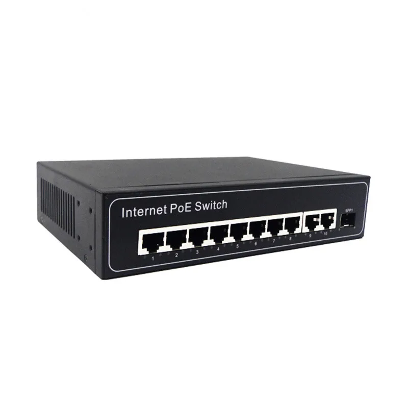 Industrial 8-port Full Gigabit Switch,Dc12v - Dc48v Input Poe Supply For Solar Power System Or Vehicle