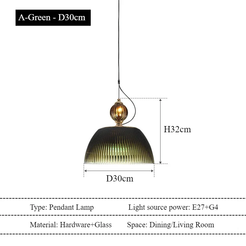 SANDYHA Nordic Glass Pendant Light Restaurant Lighting Hanging Chandelier for Living Room Bedroom Bedside Lamp Home Decoration