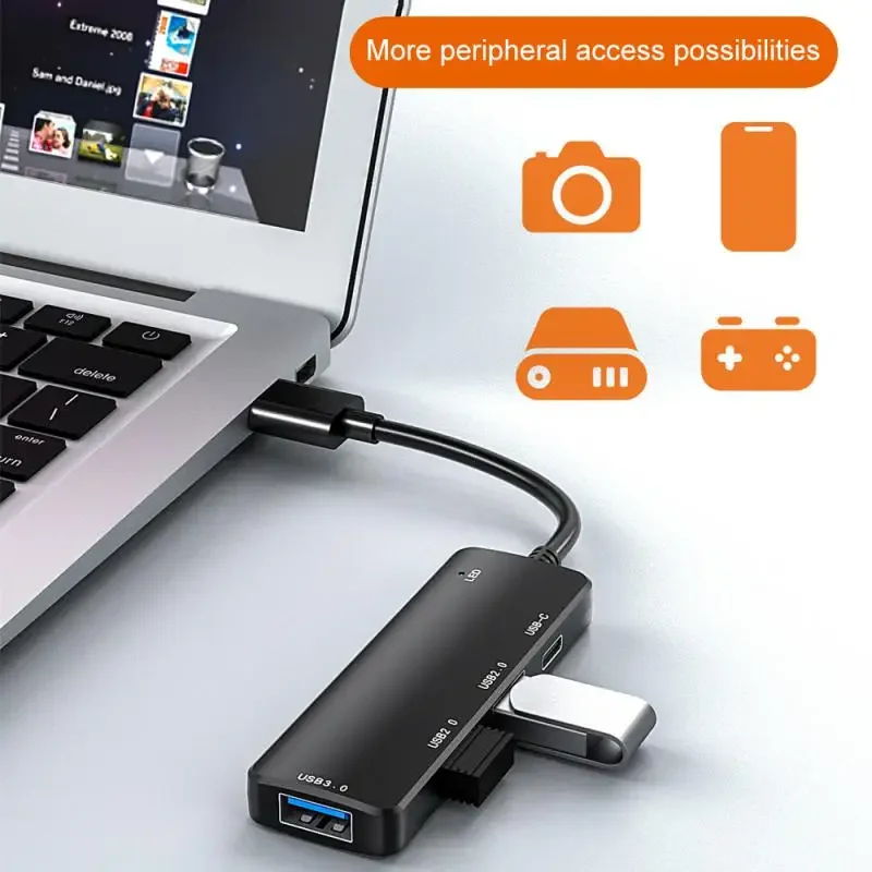 Type C Hub Splitter Usb-c Hub Multifunctional Usb Multi Port Multi Usb Usb Several Ports Usb Hub 3 0 High Speed Plug And Play