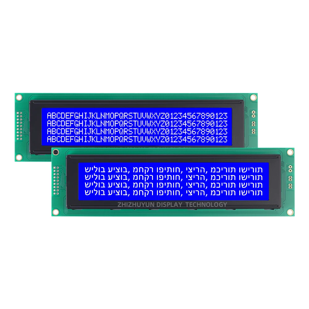 4004A5 Hebrew Character LCD Module Display Screen BTN Black Film LED Backlight ST7066U Controller