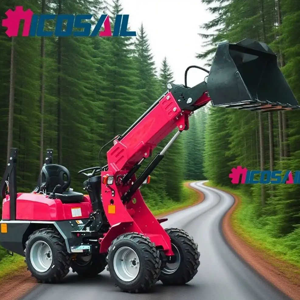 

EPA provided telescopic arm backhoe wheel loader with engine for farm engineering use