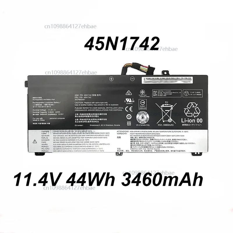 

45N1740 45N1741 45N1742 11.4V 44Wh 3460mAh Laptop Battery For Lenovo ThinkPad T550 T560 T550S W550 W550s P50S SeriesFast