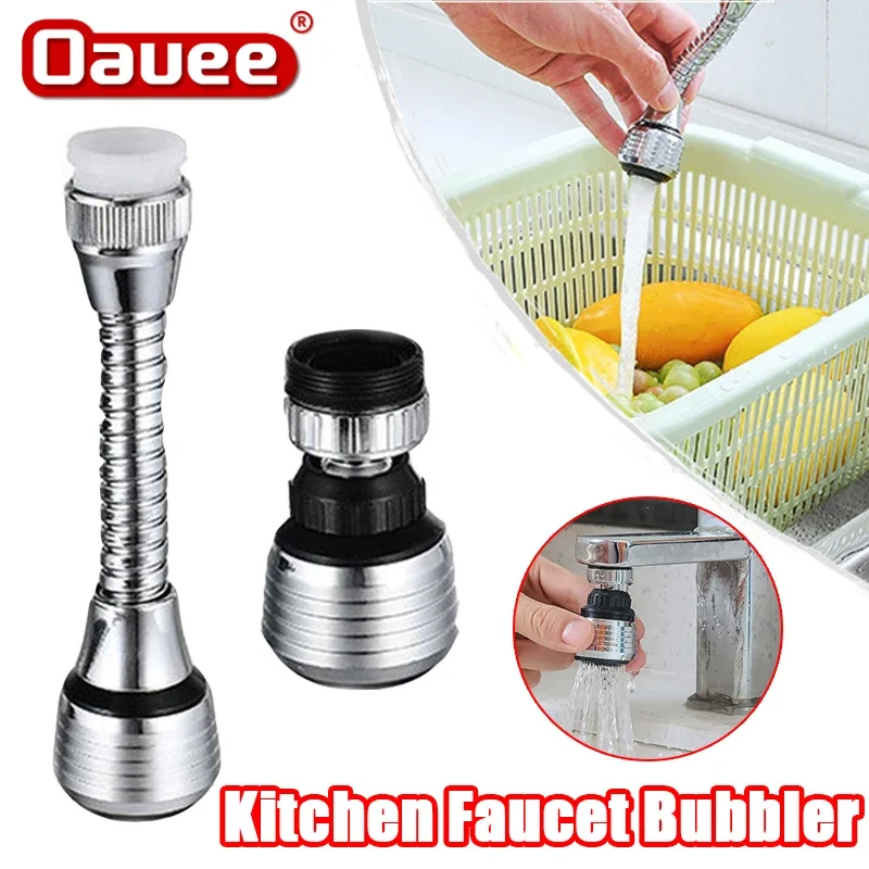 360 Degree Kitchen Faucet Bubbler 2 Modes Adjustable Water Filter Diffuser Water Saving Nozzle Faucet Aerator Connector Tools