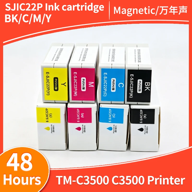 Europe SJIC22P SJIC22 22P Ink Cartridge Compatible for Epson TM-C3500 C3500 Printer With Label printer pigment ink With chip