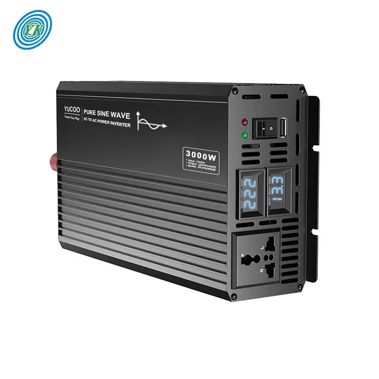 YUCOO 3000W Car Inverter 12V 220V Pure Sine Wave Voltage Power Inverter Transformer