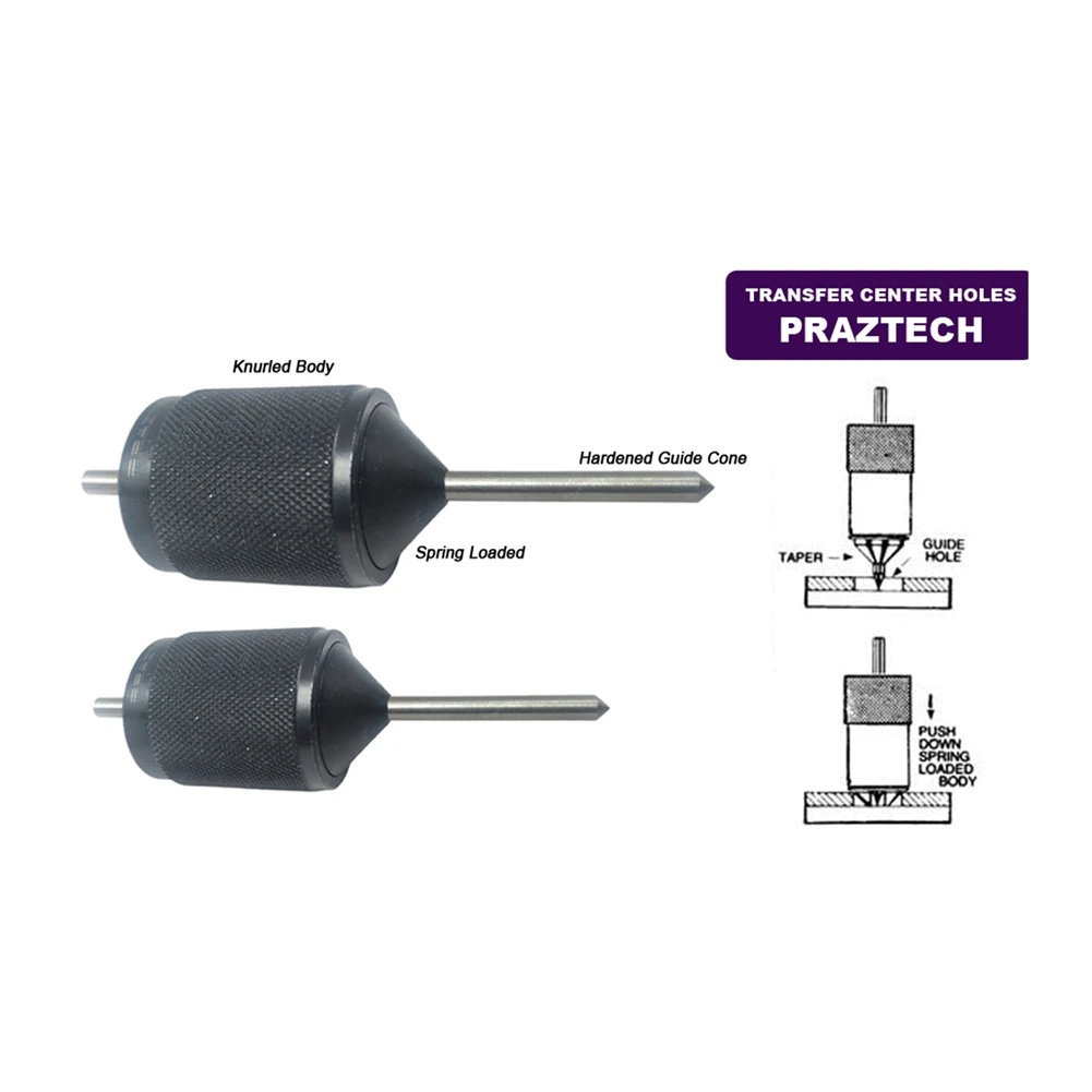 A83Z 2Pcs Universal Transfer Centre Aligner- Punch-Hardened Pin, Hardened Pin Machine Tools Range Set