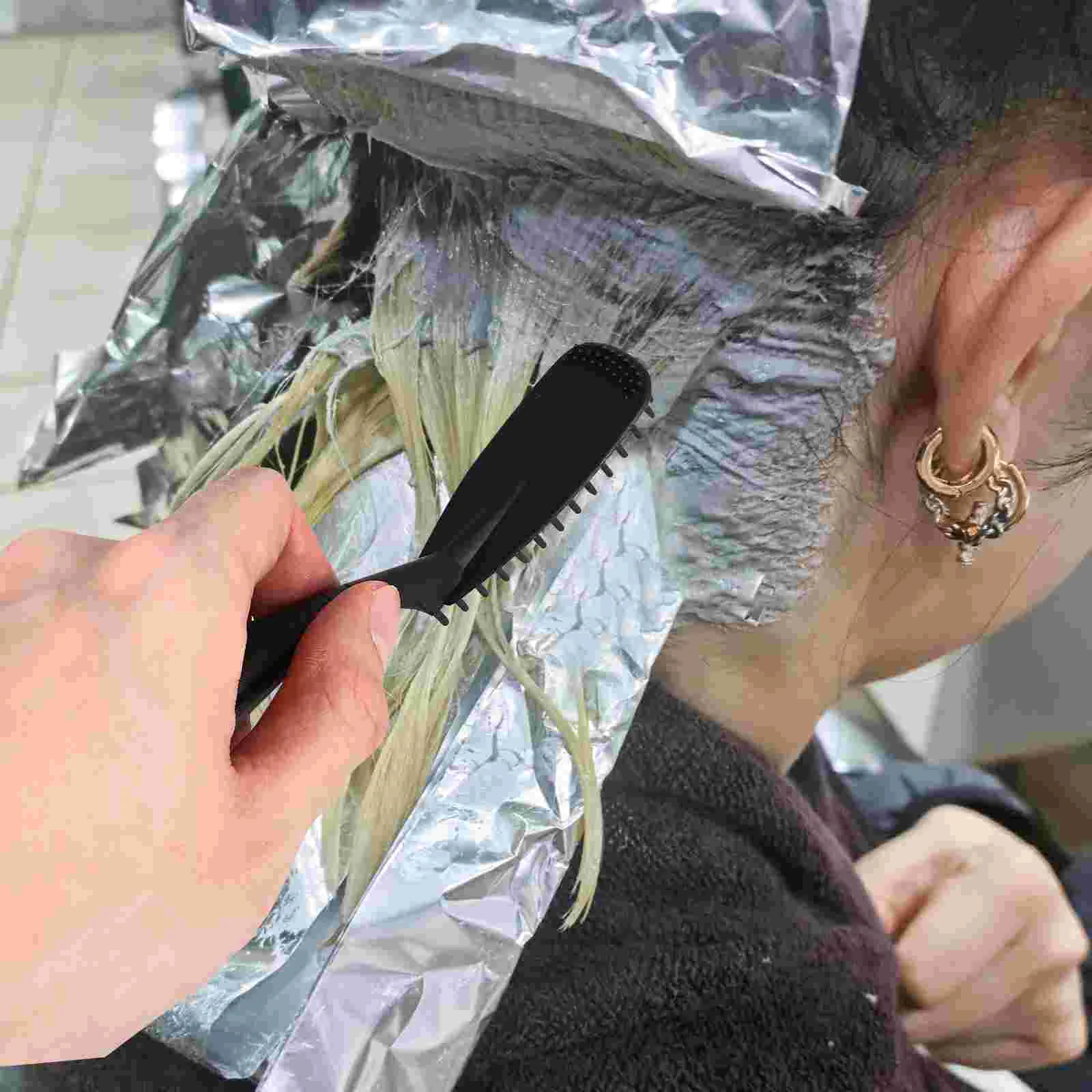 6 pezzi applicatore per tintura per barba evidenziare pettine spazzola per colorare i capelli permanente tintura nera