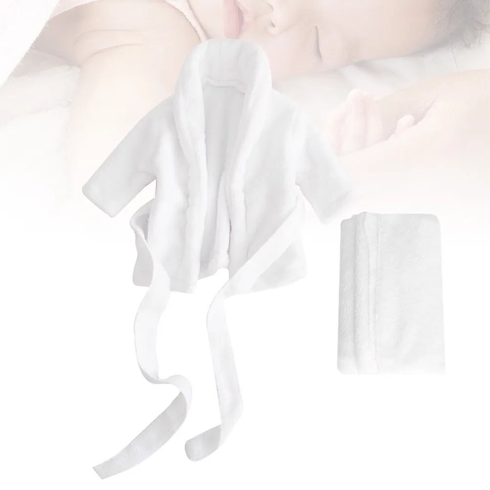 

Детский халат для новорожденных из чистого хлопка, утолщенный, белый, для фотосессий, для малышей 3-6 месяцев