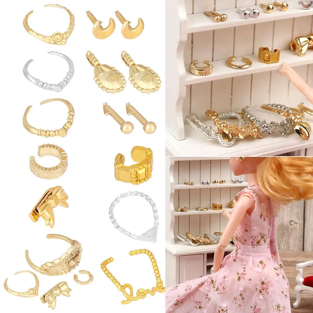 Multistyles Doll Baby 1/6 1/3 1/12 Necklaces Crowns Bracelet Doll Party Earring Jewelry Clothes Accessories Girl Gift Toys