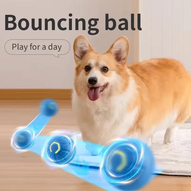 

Smart Pet Toy Ball Electronic Interactive Pet Toy Moving Ball USB Automatic Moving Bouncing for Puppy Birthday Gift Dog Product