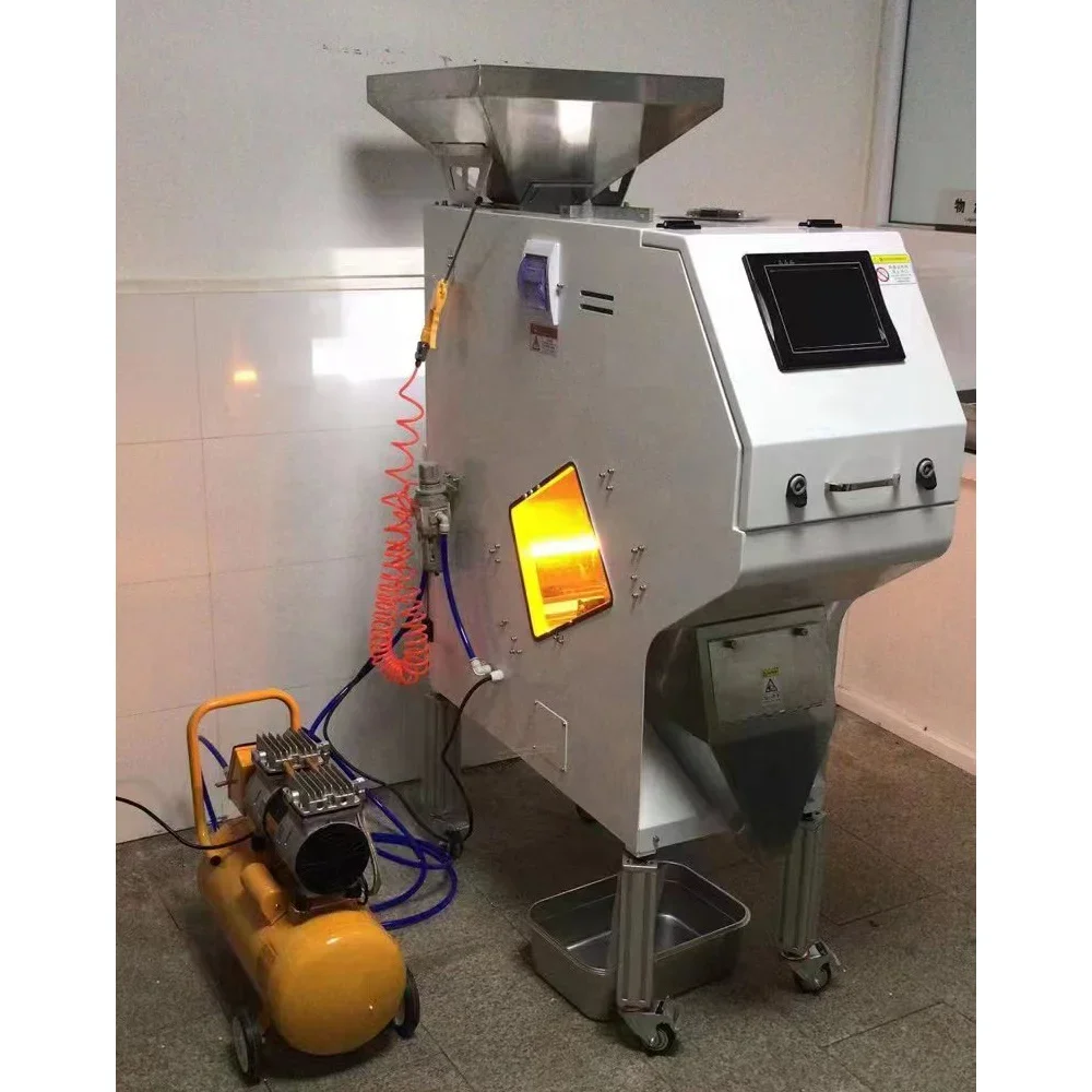 Small Color Sorting Machine Wheat Grain Peanut Beans Corn Nuts Coffee Optical Color Sorter Rice Cashew Nut Color Sorter