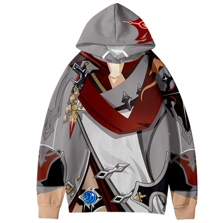 Genshin Impact Cosplay Costume Diluc Zhongli Tartaglia Xiao Kaeya Alberch Albedo Hu Tao Eula Yanfei Unisex 3D Hoodies Sweatshirt