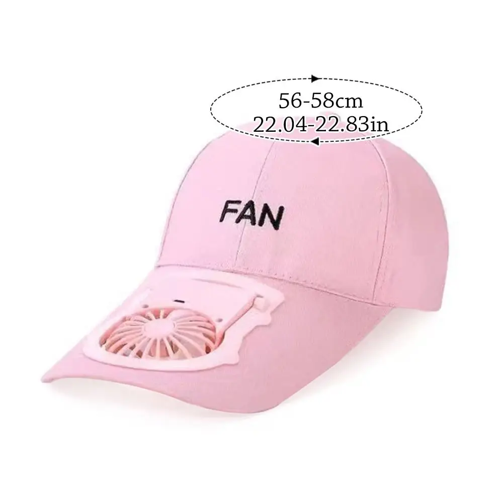 With Fan Fan Baseball Hat Outdoor Breathable UV Protection Panama Cap Adjustable Travel Beach Hat Camping Hiking