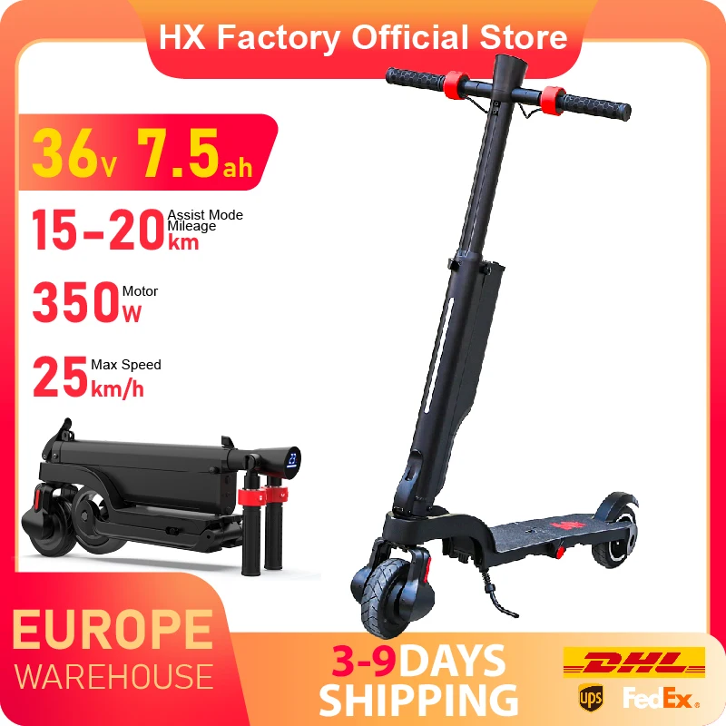 

HX X6 Foldable Electric Scooter 7.5A 350W 25KM/H EScooter 36V electric scooters 5.5 Inch E Scooter For Adults