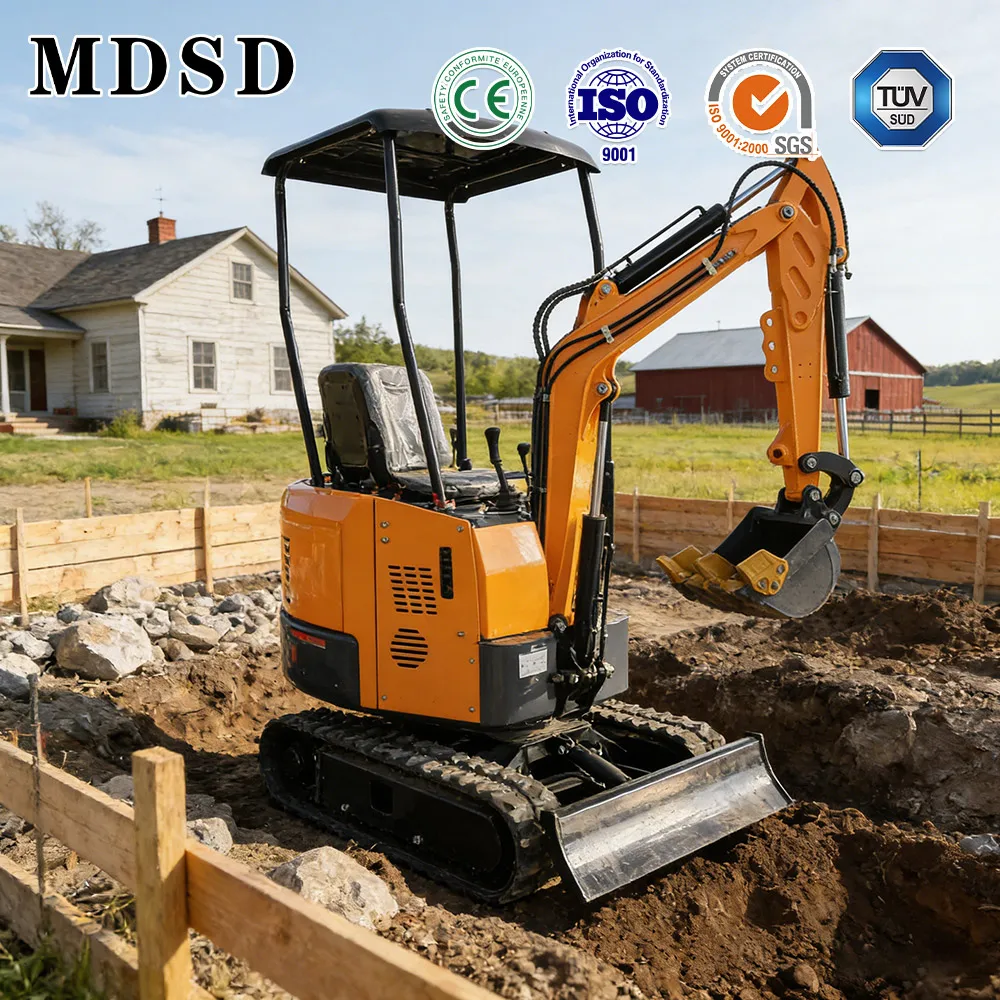 

2 Ton Mini Excavator Full Hydraulic System Zero Tail Design Multifunctional Small Digger Attachments EPA Compliant Free Shippin