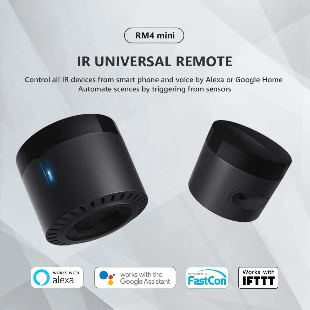 Broadlink RM4 mini Smart Infrared Home Remote control controllo vocale Aleax compatibile con Google home & Alexa Smart Home HUB