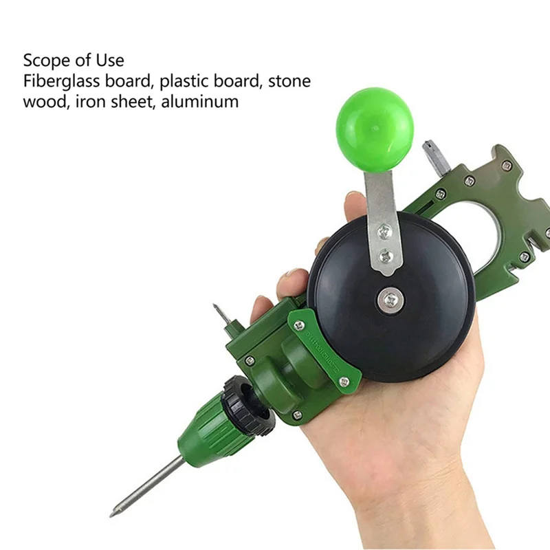 

【Flash Deal】Hand Crank Drill Manual Drill Cutter Multifunctional Glass Cutting Hole Drilling Knife Scissor Sharpening
