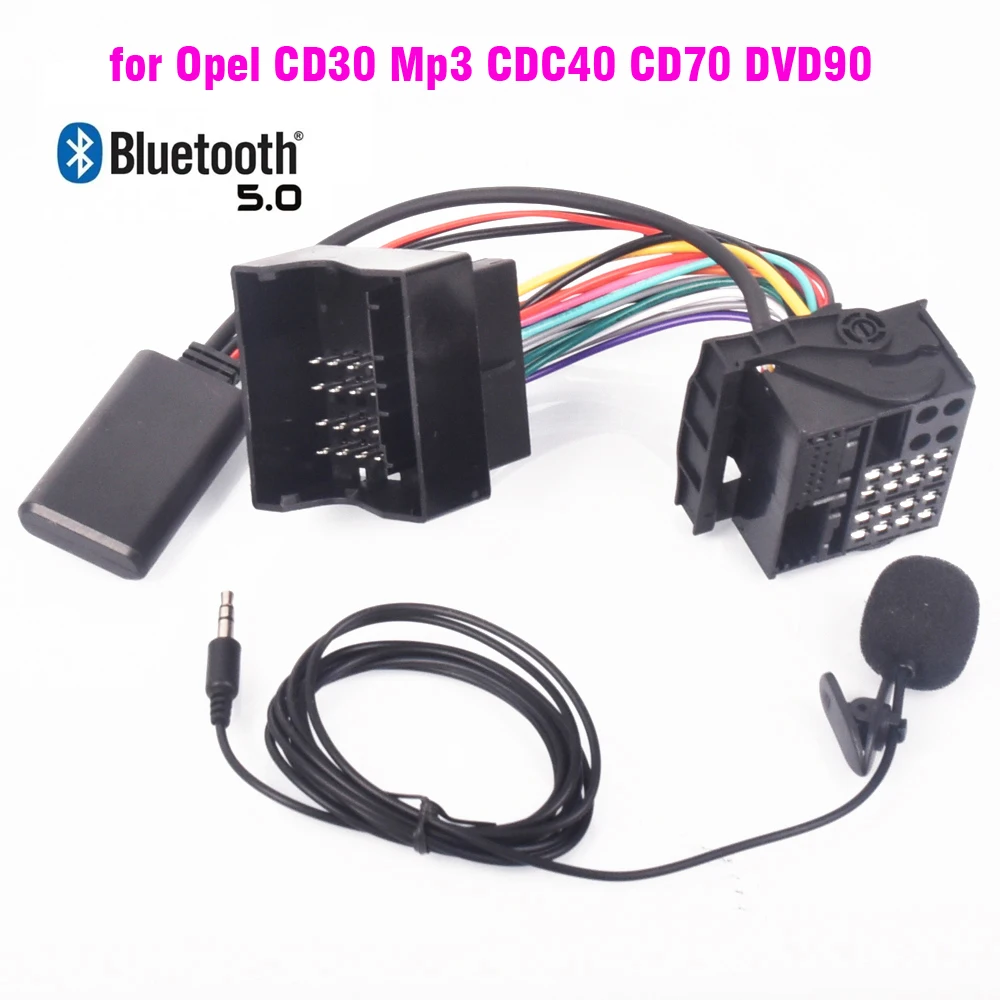 Do OPEL CD30 Mp3 CDC40 CD70 DVD90 Agila Antara Astra H Corsa Vectra Mikrofon Zestaw głośnomówiący Bluetooth 5.0 Adapter AUX