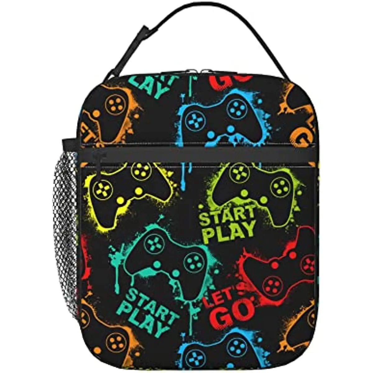 Video Game Controller Insulated Lunch Bag Reusable Lunch Box Portable Lunch Tote for Women Men and Kids Lunch Box for Men