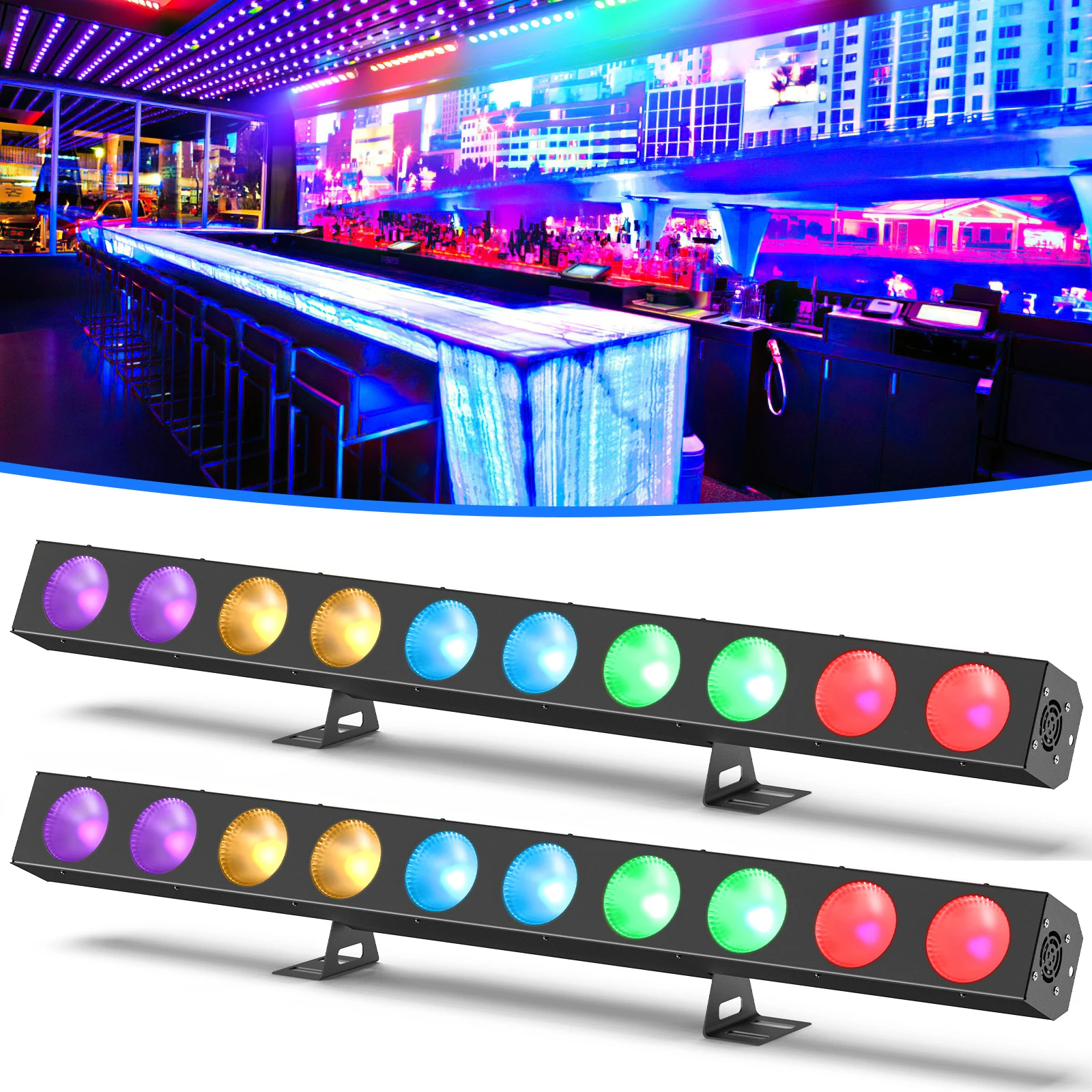 Datewink 90W Wall Washer Lichter 10-Augen COB Matrix Licht RGBW LED Bühnenbeleuchtung Effekt Für DJ Disco Konzert Party Hochzeit Club