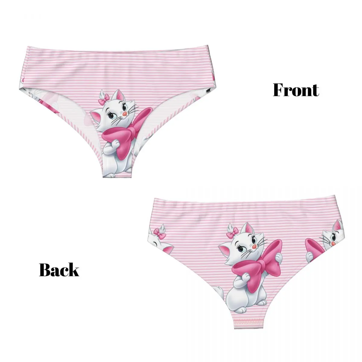 마리 고양이 귀여운 브리프 팬티 여성용 편안한 속옷 맞춤 영화