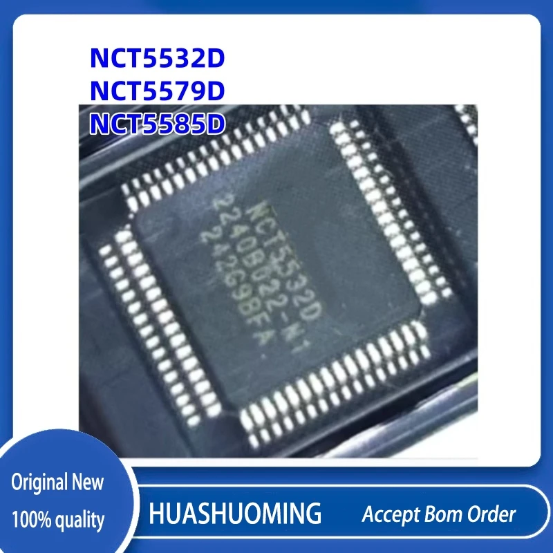 2Pcs/Lot   UPD70F3370AM1   UPD70F3370  UPD70F   F3370AM1  NCT5532D     NCT5579D  NCT5585D   QFP-64