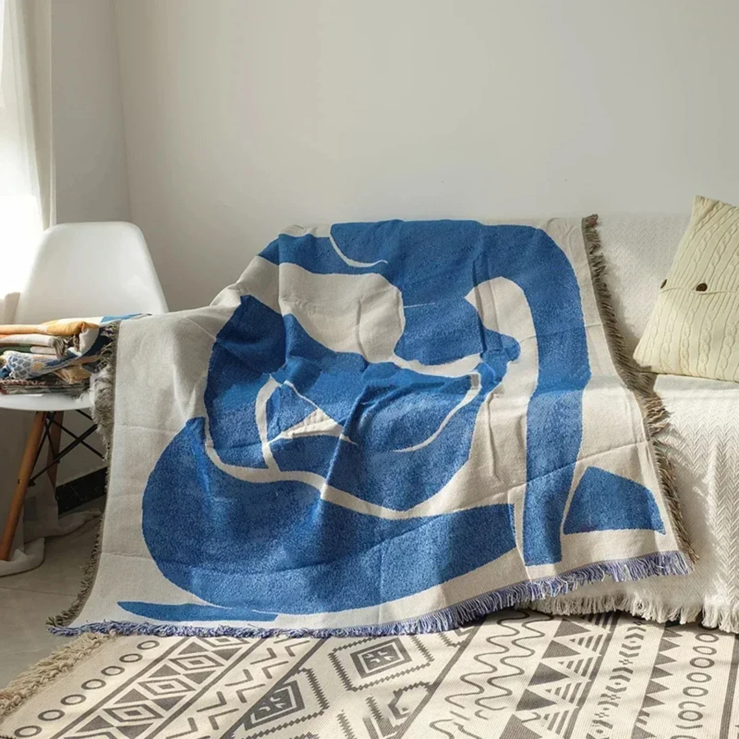 elegant, soft and durable design, this high-quality throw blanket is perfect for snuggling up on the sofa or adding a touch of w