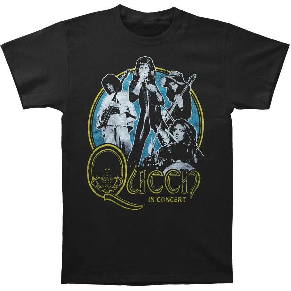 

Мужская облегающая футболка Queen In концерт черного цвета XX-Large