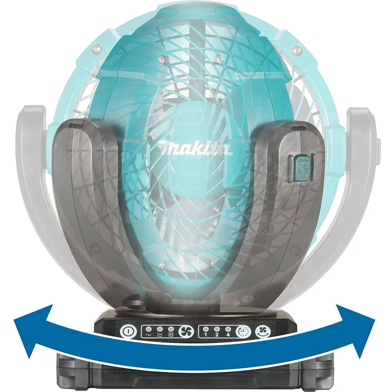 Imagem -03 - Makita Dcf102z 18v Lxt Ventilador Elétrico Recarregável Multiuso Cabeça Ajustável Configuração de Três Velocidades Ventilador de Mesa ao ar Livre Portátil