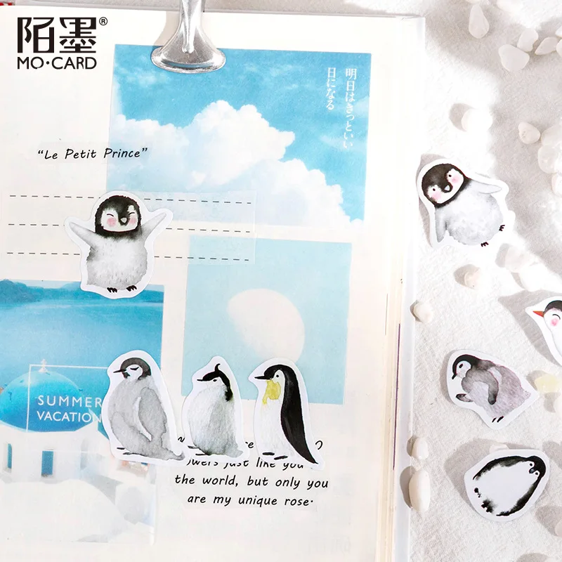 45pcs Kawaii Stationery Stickers Little Penguin School Diary Planner Decorative Mobile Stickers Scrapbooking DIY Craft Stickers