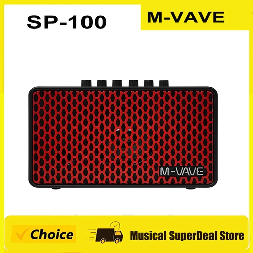 Imagen 1 del producto Altavoz M-VAVE SP100, altavoz de guitarra eléctrica de 10W, caja de cabeza integrada, simula el rendimiento al aire libre, Mini altavoz portátil, regalos