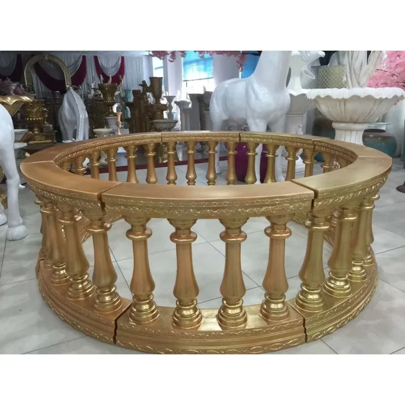 Wedding studio photo props curved fence fiberglass Roman straight edge fence wedding stage road guide ornament