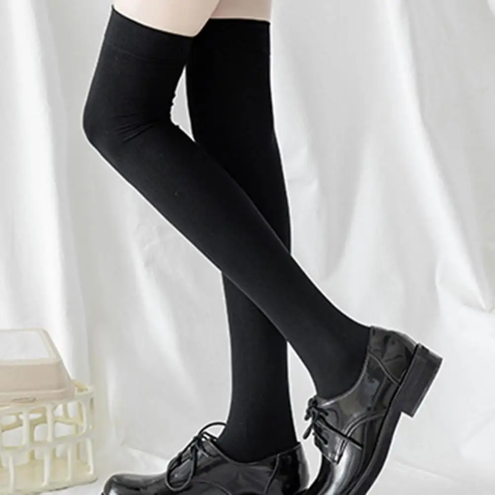 Calcetines elásticos de tubo medio para mujer, medias por encima de la rodilla, estilo universitario japonés, Lolita, versátil